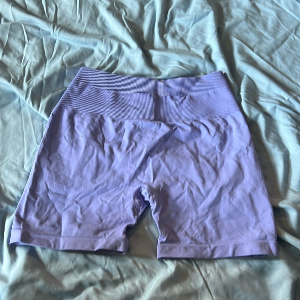 purple biker shorts